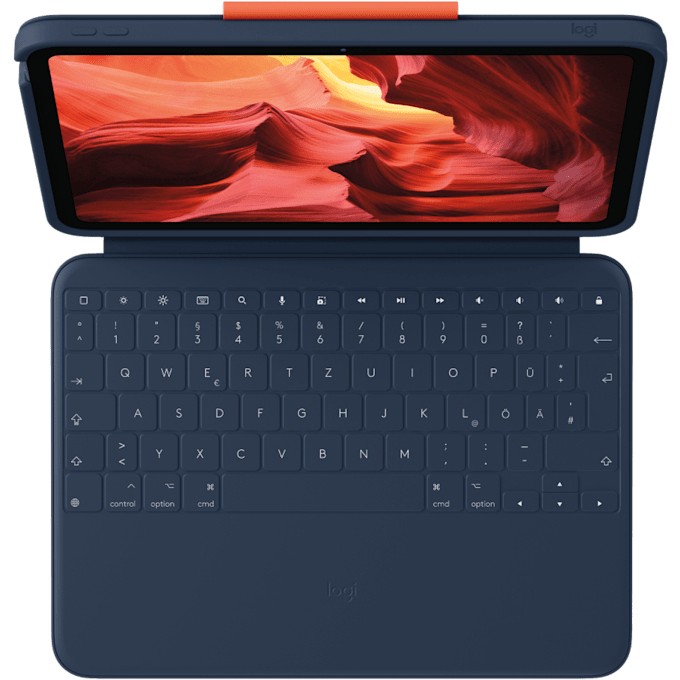 Këllëf me Tastierë Logitech Rugged Combo 4 / për iPad 10.9" / Gjenerata 10 / AZERTY / Smart Connector – Blu - 3