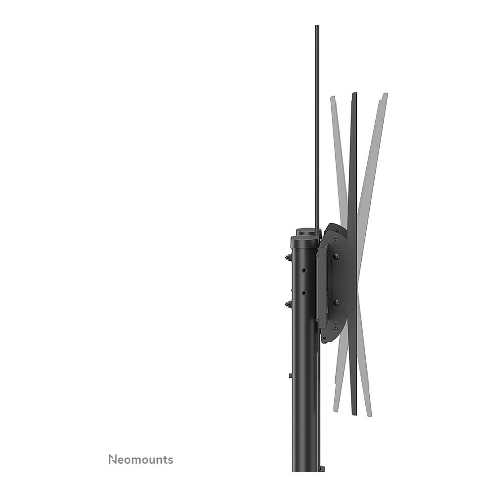 Karrocë për Monitor Neomounts PLASMA-M1950E, 60–100", deri 100kg, Rregullim Lartësie 134–166cm, Tilt 15° - Zezë - 6