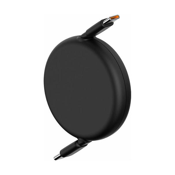 Kabllo USB Baseus Free2Draw Mini, USB-C, USB-C, 1m, 100W PD, Retraktuese - Zezë - 2