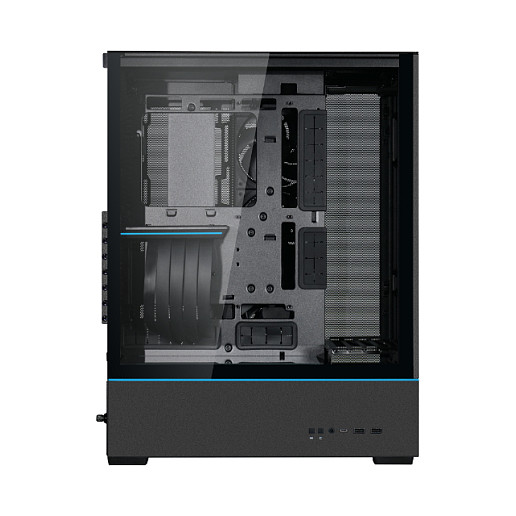 Kasë Lian Li SUP01 / Midi Tower / ATX / 3x 120mm PWM Fan / Tempered Glass - Zezë - 2