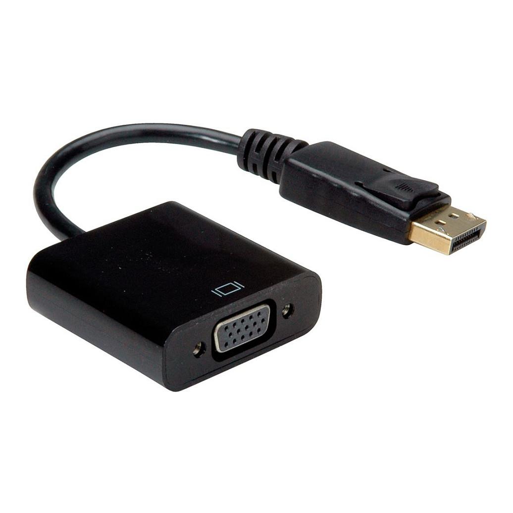 Adapter VGA VALUE 12.99.3136 / DisplayPort Male në VGA Female / 1920 × 1080 @60 Hz / 0.15 m - Zezë - 4