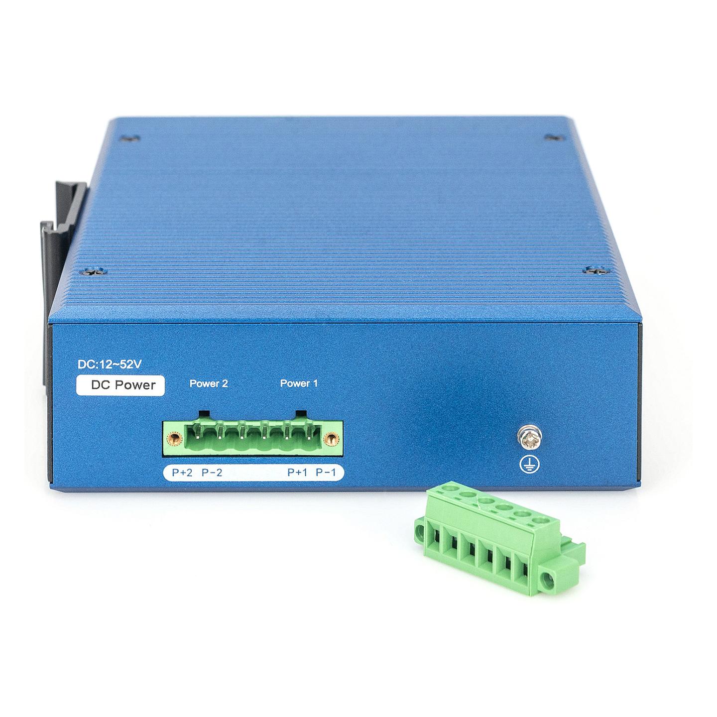Switch Industrial DIGITUS DN-651129, 16x Gigabit Ethernet RJ45, IP40, DIN-Rail - Blu - 5