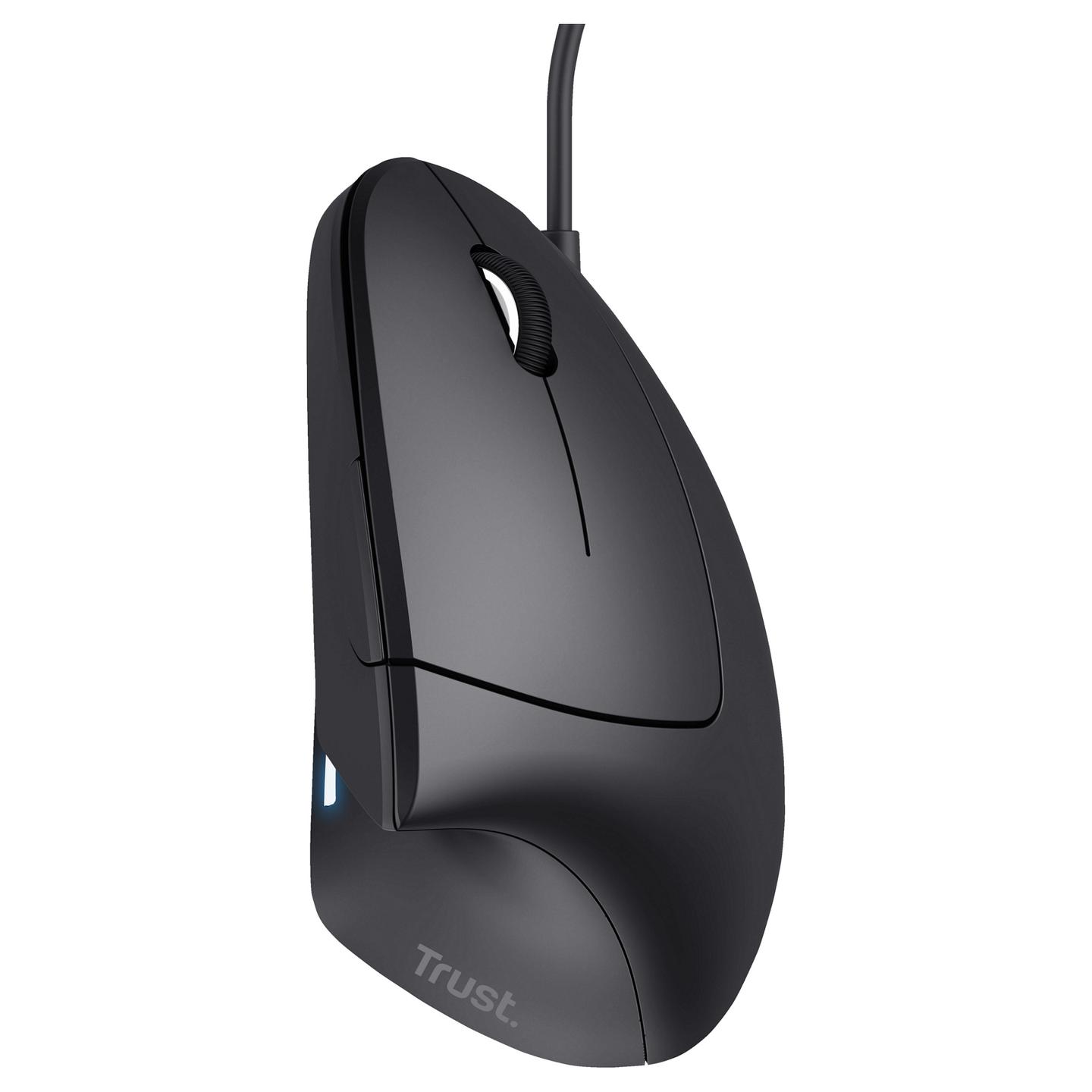Maus me kabllo Trust Verto 22885, Ergonomik Vertikal, USB, 1600 DPI, 6 Butona - Zezë - 3