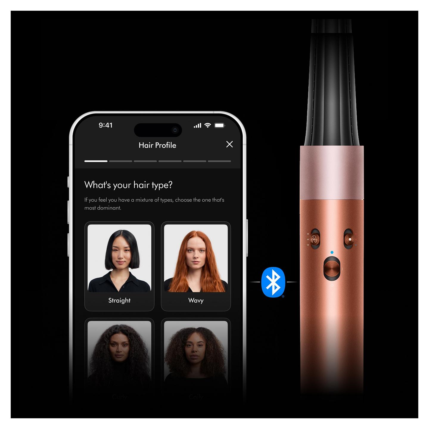 Stilues flokësh Dyson Airwrap i.d. HS08 Curly + Coily, 6-në-1, Bluetooth, 1300 W - Amber Silk - 3