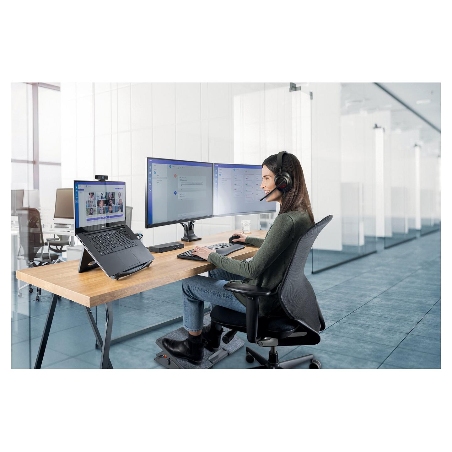 Kufje me kabllo Kensington H2000 / USB-C / Stereo / 40mm / Mikrofon me reduktim të zhurmës - Zezë - 24