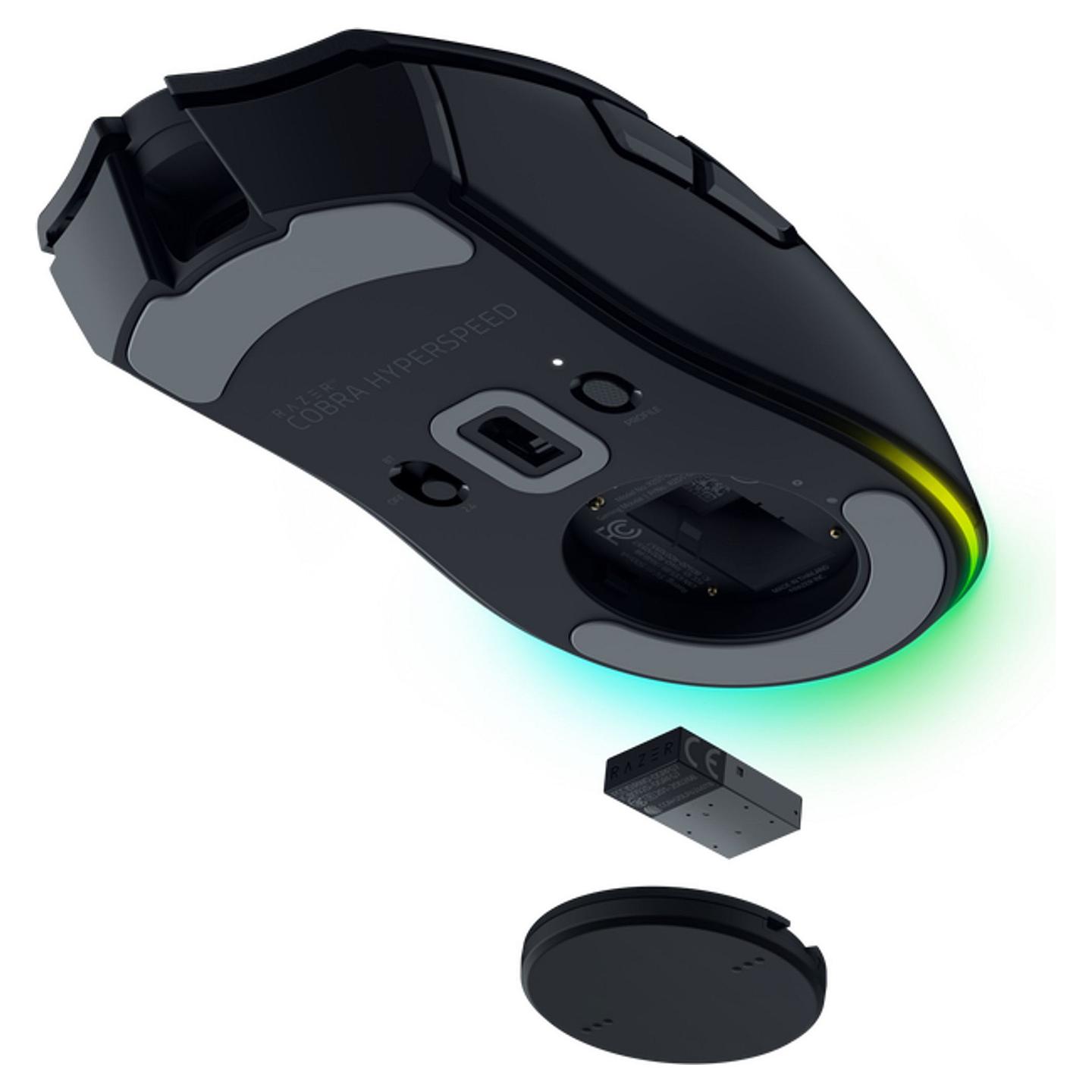 Maus Gaming pa Kabllo Razer Cobra HyperSpeed / 26.000 DPI / 6 Butona / 1000 Hz / 2.4 GHz + Bluetooth / RGB – Zezë - 3