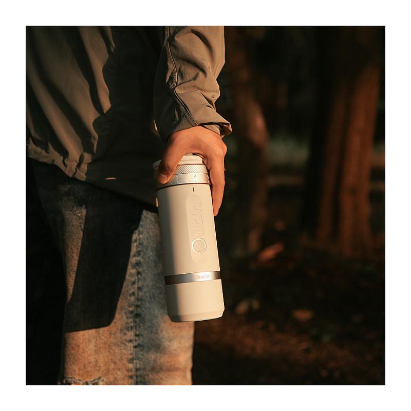 Mulli Elektrik Portativ për Kafe OutIn Fino OTCG-01-SW, 28 Nivele Bluarjeje, Kapacitet 25 g, USB-C – Krem - 5