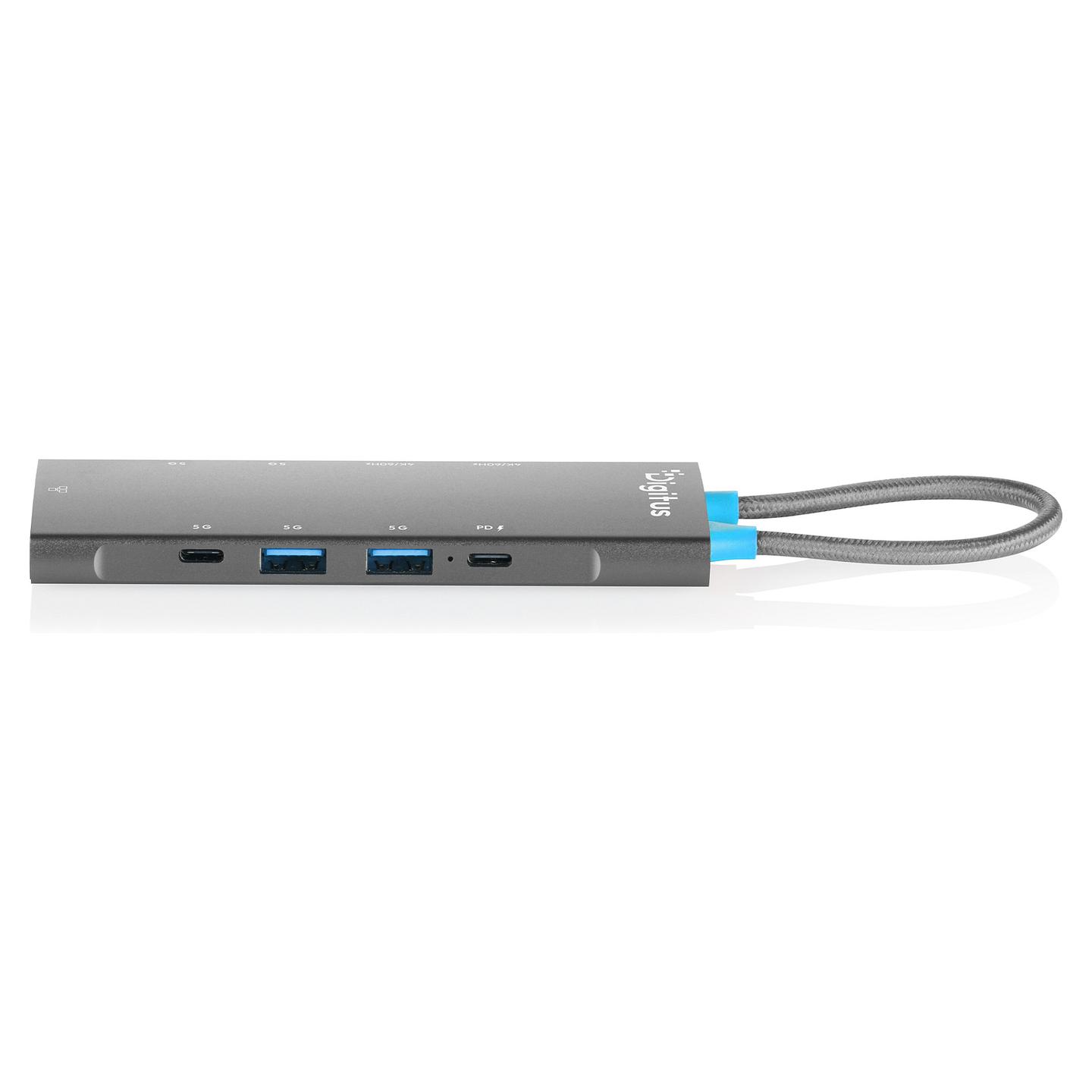 Docking Station DIGITUS DA-70922, 2× HDMI, 4× USB-A, USB-C, Gigabit Ethernet, USB-C PD 100W - Hiri - 4