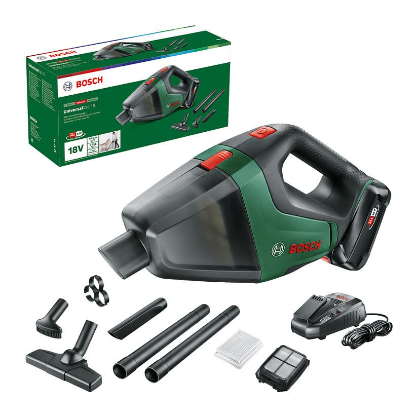 Fshesë me Vakum Bosch Universal Vac 18 / 18V / 20min / 2-në-1 / Pa qese - Zezë/Gjelbër - 2