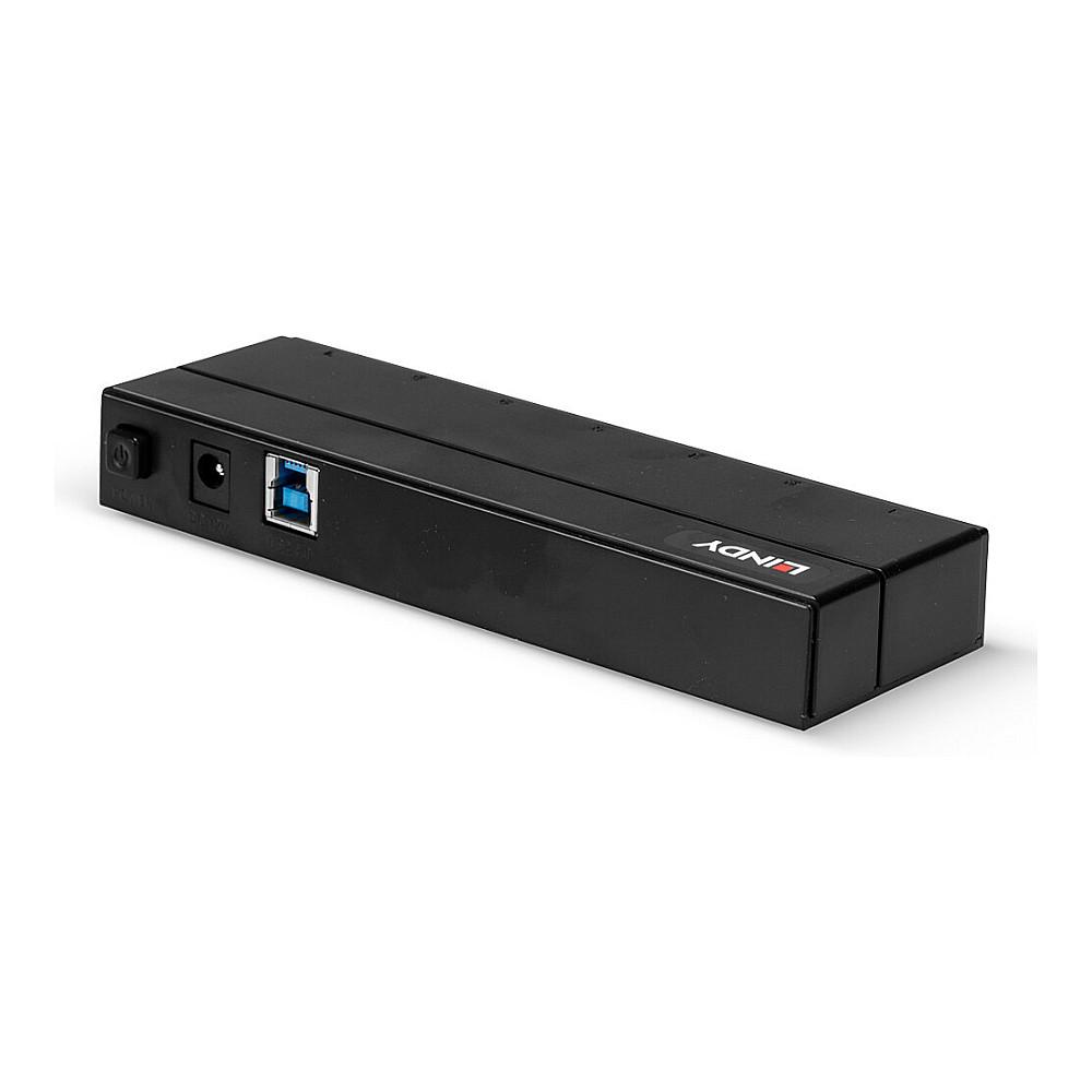 Splitter USB Lindy 43228 / USB 3.2 Gen 1 / 7x USB-A / 5 Gbit/s / BC 1.2 / 36W - Zezë - 2