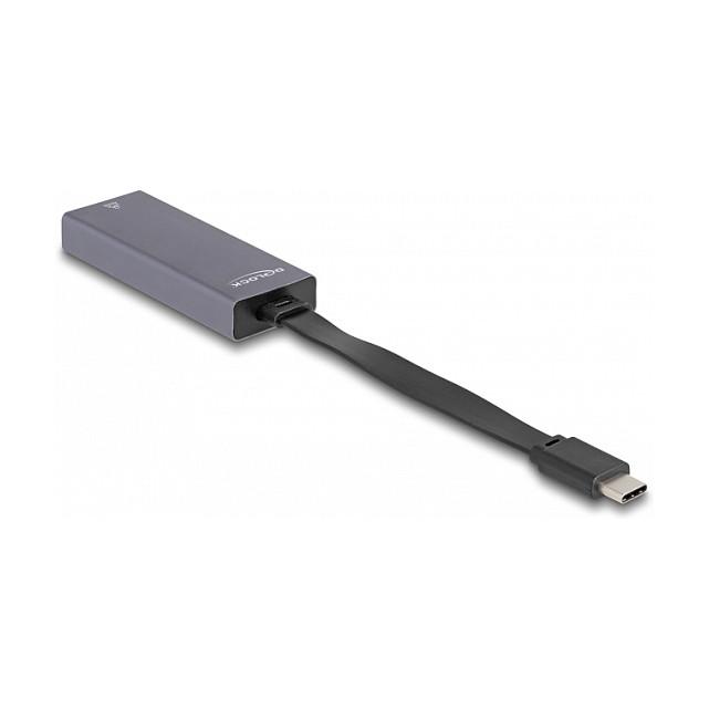 Adapter Rrjeti DeLOCK 66248, USB-C Mashkull në RJ45 Femër, 2.5 Gigabit LAN, USB 5Gbps, Realtek RTL8156B, 9cm - Antracit