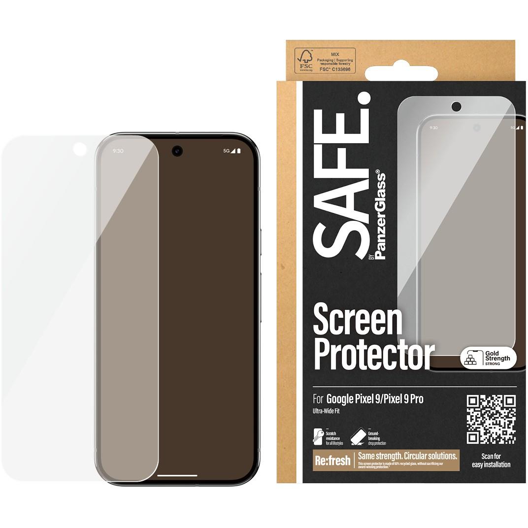 Mbrojtës Ekrani PanzerGlass SAFE. / Google Pixel 9 / 9 Pro / Ultra-Wide Fit / Xham i Temperuar / 60% Material i Ricikluar - Transparent - 2