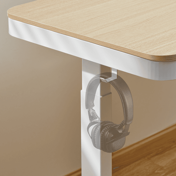 Tavolinë Elektrike LogiLink EO0055W, Ulur-Në-Këmbë, 118 × 60 cm, 72–120 cm, Karikim Wireless 15W - Bardhë, Dru Natyral - 3