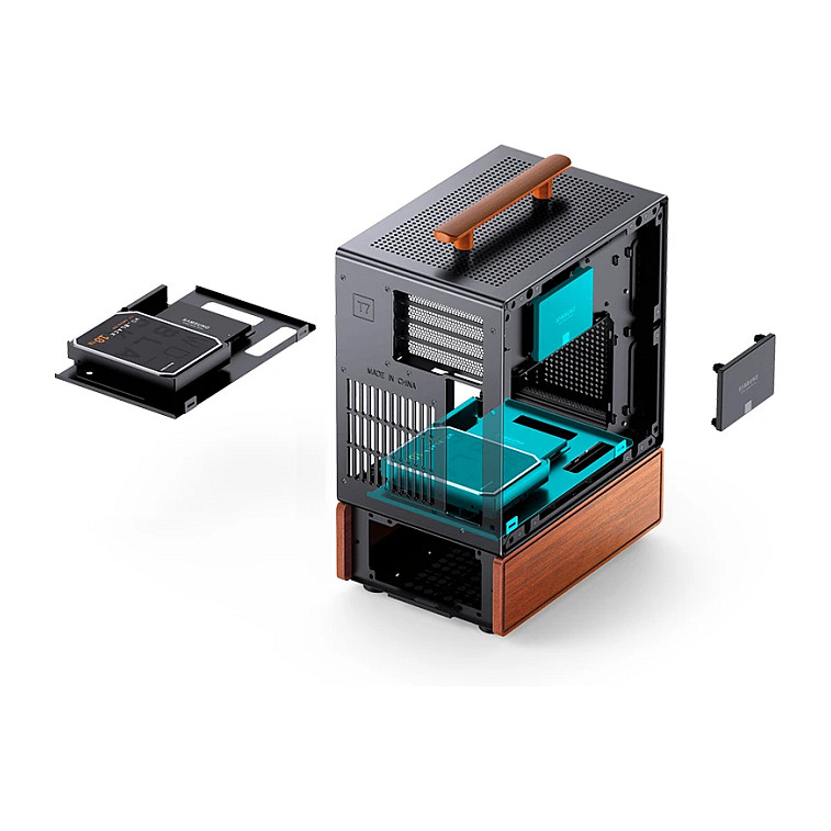 Kasë PC Jonsbo T7 / Midi Tower / Micro-ATX / Tempered Glass - Zezë - 7