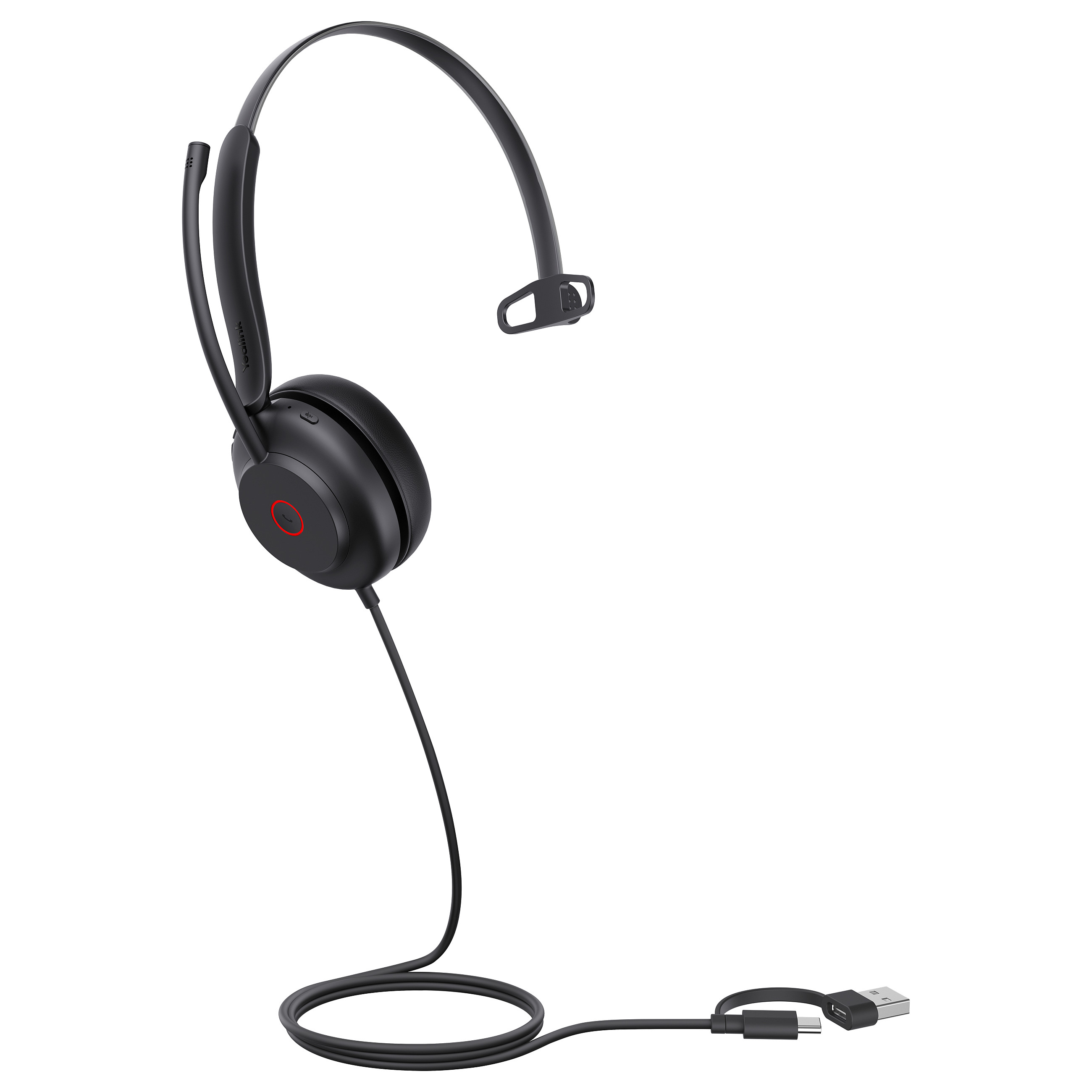 Kufje me kabllo Yealink UH35 Mono UC / USB-C & USB-A / Noise Cancelling - Zezë - 2