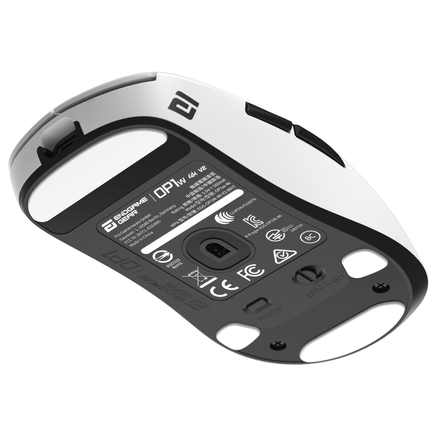 Maus Gaming Endgame Gear OP1w 4K v2 / Wireless / PixArt PAW3950 / 30.000 DPI / 4000Hz / 6 Butona / 2.4 GHz - Bardhë - 12