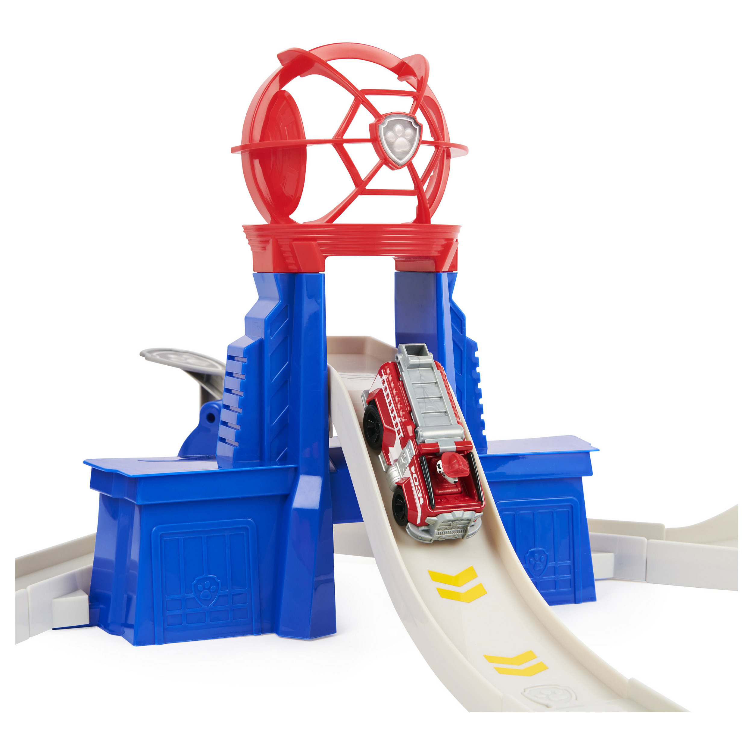 Lodra Spin Master PAW Patrol True Metal Total City Rescue Playset – Marshall / 1:55 Scale / 3 Rescue Scenes / Rotating Launcher - MIx - 4