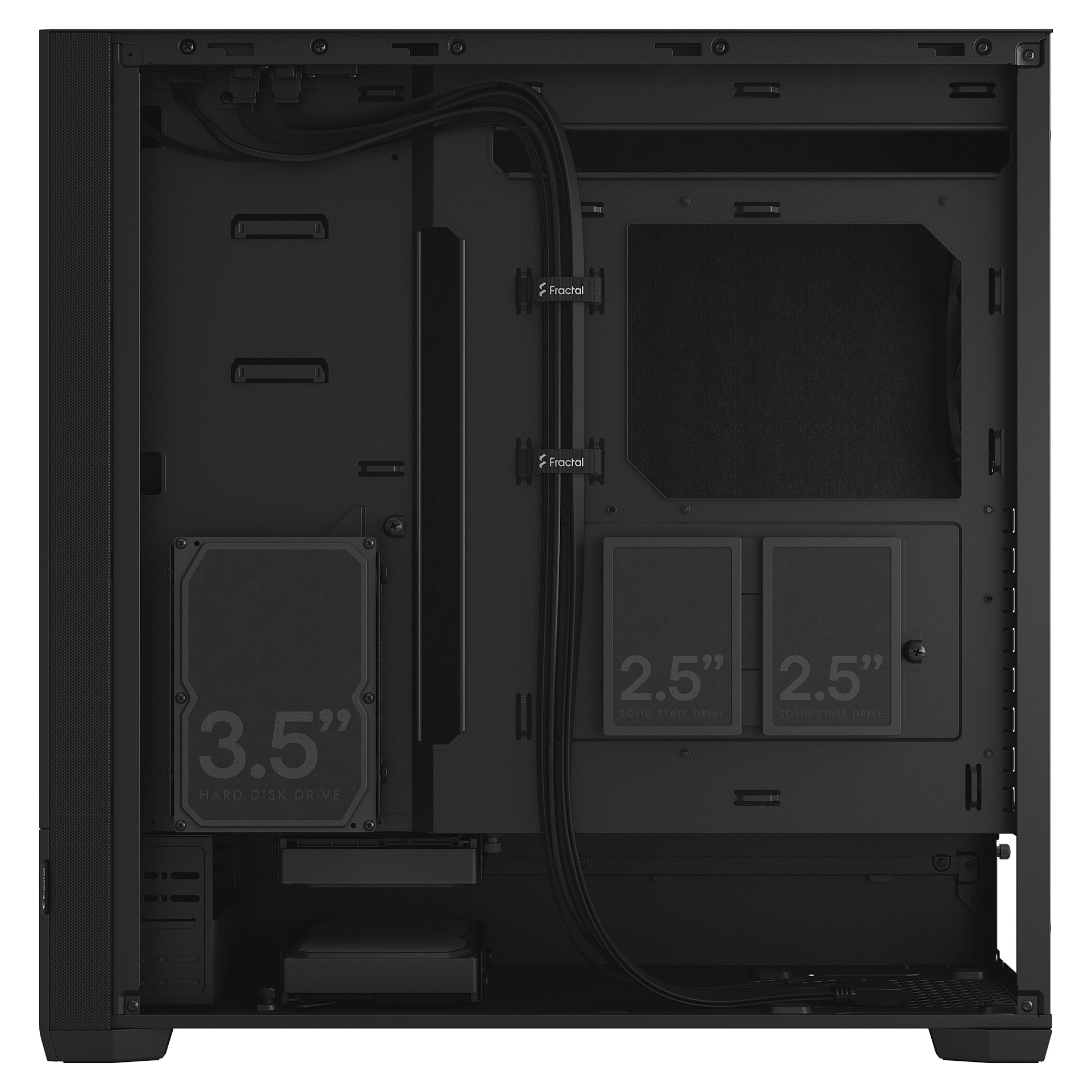 Kasë PC Fractal Design Pop XL Silent / Tower / ATX / 4x 120mm Fan - Zezë - 5