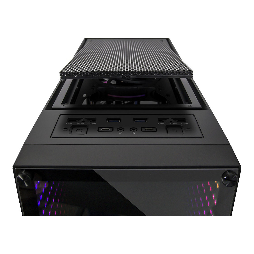 Kasë PC Inter-Tech X-908 Infini2 / Tower / ATX / 120mm Fan Support / 1x 120mm Rear Fan / 2.5" + 3.5" Bay - Zezë - 9