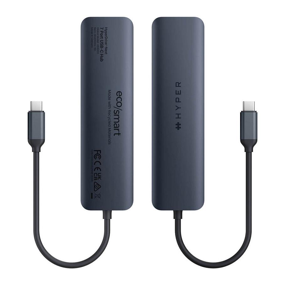 Hub USB-C HYPER HyperDrive Next HD4003GL, 7-Porta, HDMI 4K 60Hz, 2x USB-A 10Gbps, SD, microSD, Gigabit Ethernet, PD 100W - Blu - 4
