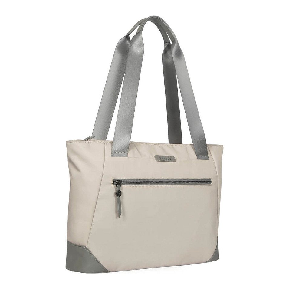 Çantë për laptop Targus Avila TBA00113GL / Tote / 16" / 13 L / Water-Resistant / Recycled Material / Laptop & Tablet Compartment / Magnetic Closure / Front Zipper Pocket - Krem/Gri - 3
