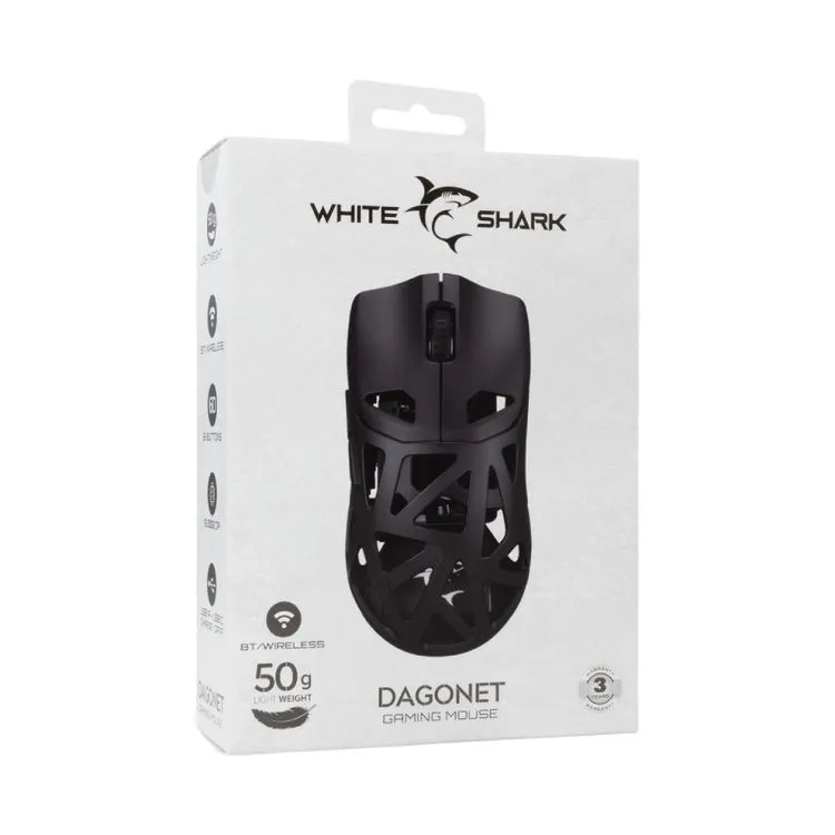 Maus Gaming White Shark MausWGM-5019 / 6 Butona / DPI 12000 - 24000 SW / Wireless / e zez - 3