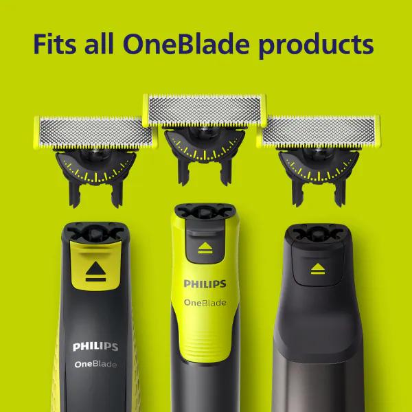 Teh zëvendësues për makinë rroje Philips OneBlade 360 QP624/50 / 360 Blade / Dual Protection / Contour-Following / Body Kit / 2 Copë - Zezë/Argjend/Gjelbër - 2