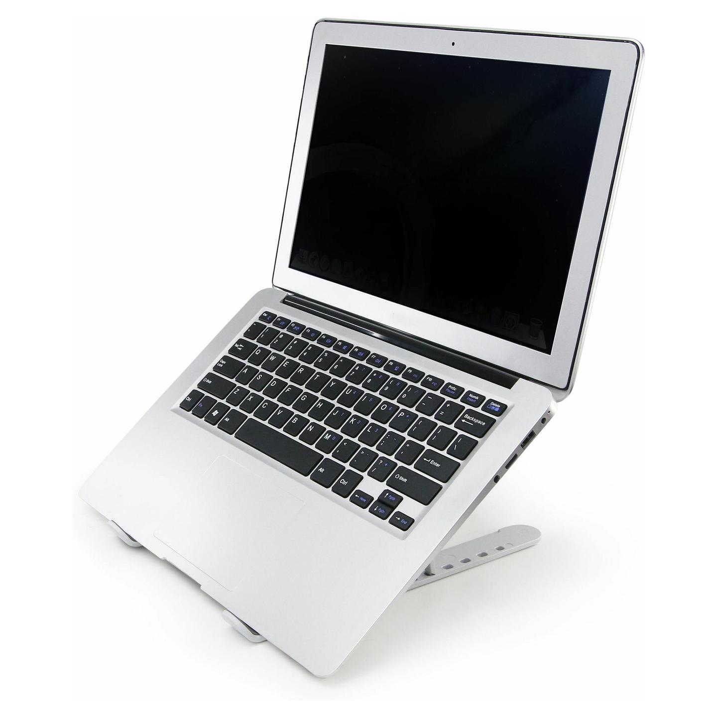 Mbajtës për Laptop DICOTA D31889, për Laptop dhe Tablet, 7 Nivele, i Palosshëm, Alumini, Silikon - Zezë, Argjend - 11