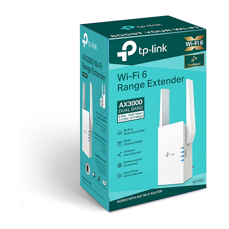TP-Link RE705X AX3000 Wi-Fi 6 Range Extender 3000Mbps / Gigabit Ethernet – Bardhë - 4