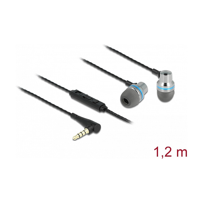 Kufje me kabllo DeLOCK 27183 / In‑Ear / 3.5mm / Driverë 10mm / 20–25.000 Hz / Mikrofon – Hiri - 2