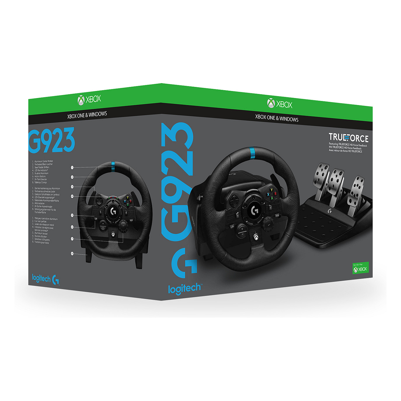 Timon për Logitech G923 TRUEFORCE (PC/Xbox) - Zezë - 12