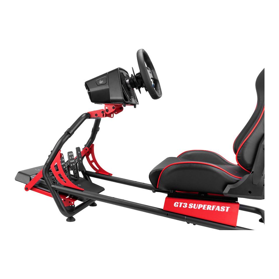 Mbështetje për Timon & Pedale OPLITE GT3 Superfast V2 / OP-GT3 / GT-Rally / 135-195 cm / 100 kg – Zezë/Kuqe - 4