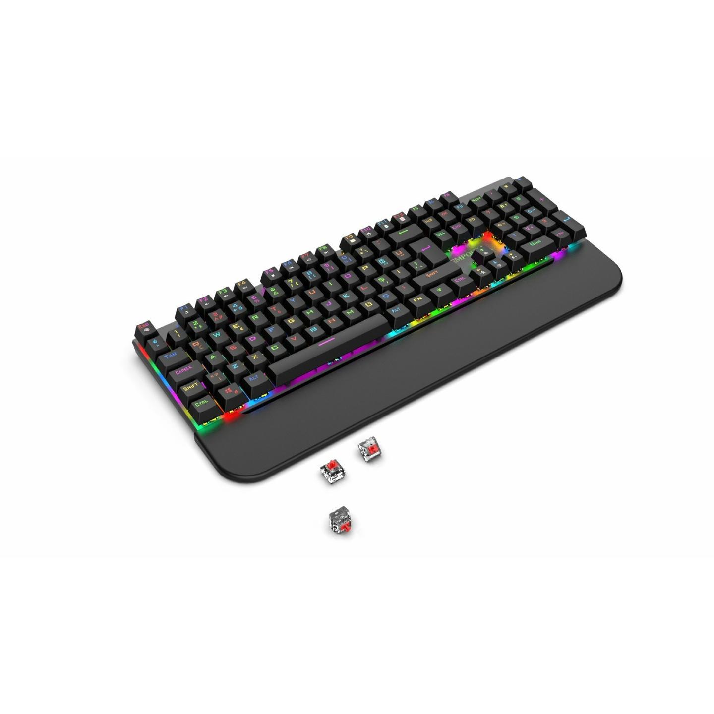 Tastierë Gaming INCA IKG-443 Empousa 100% / Mekanike / Red Switch / RGB / USB / 12 Multimedia Keys - Zezë - 8