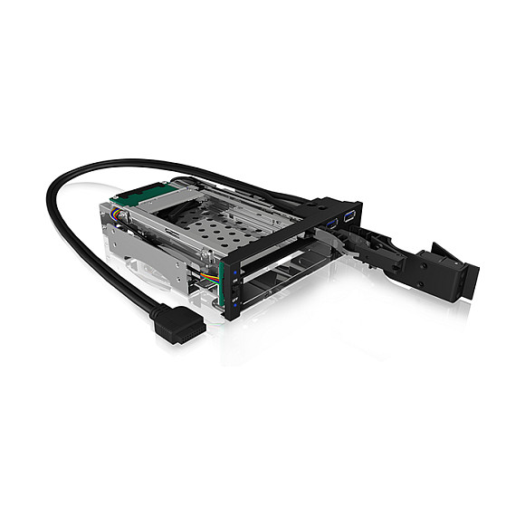 Aksesor për Disqe ICY BOX IB-174SSK-U / 5.25" / SATA - Zezë - 11