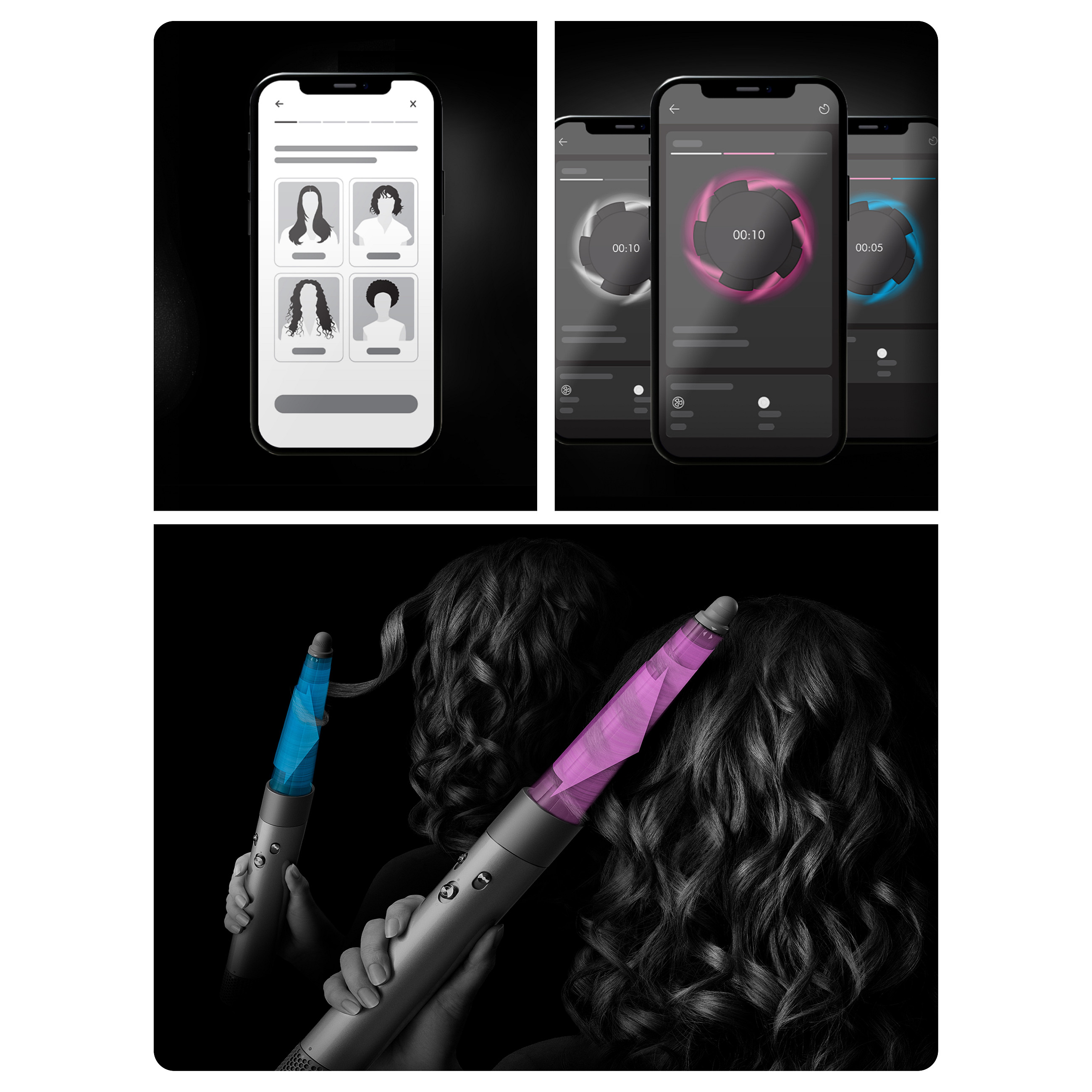 Stilues për flokë me ajër Dyson Airwrap i.d. Curly+Coily / Coanda / Bluetooth / 6-në-1 / 1300 W – Zezë/Portokalli/Gjelbër - 8