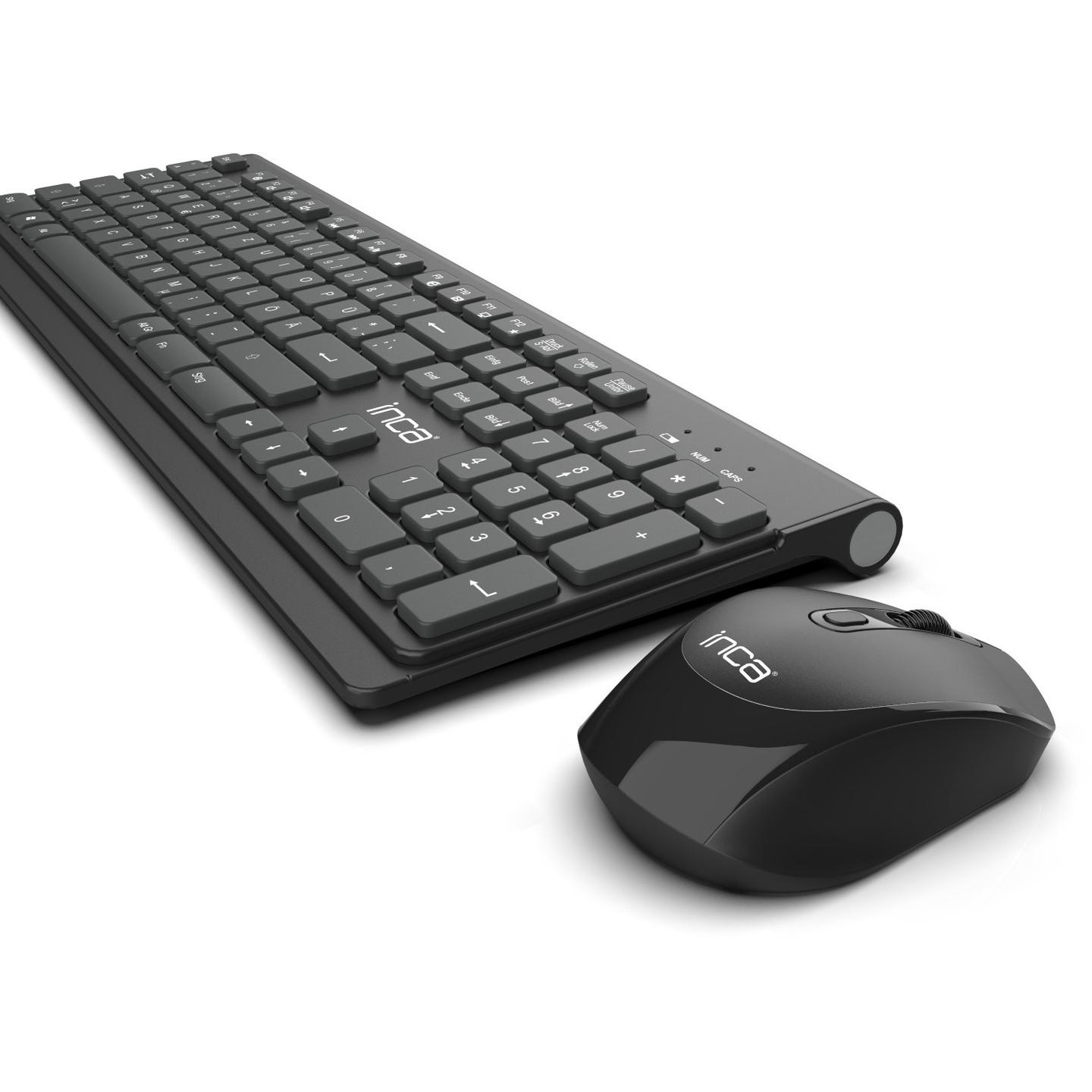 Combo (Tastierë & Maus) INCA IWS-519, Wireless, USB-C/A, Full-Size, 104 Taste, 12 Taste Multimediale, Ergonomik - Zezë - 9