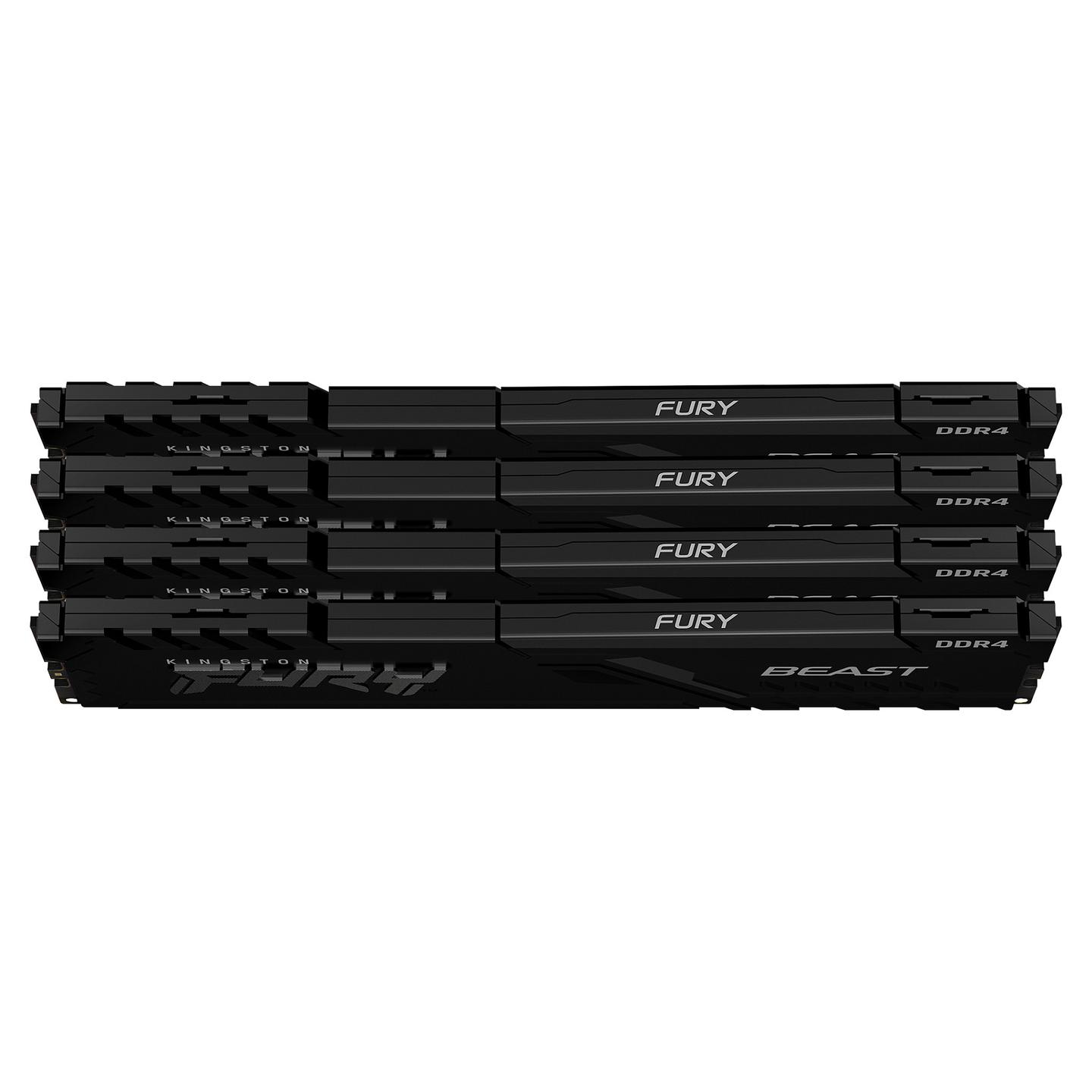 RAM Memorie DDR4 Kingston FURY Beast / 64GB (4x16GB) / DIMM / 3600MHz / CL18 / 288-pin - Zezë - 2