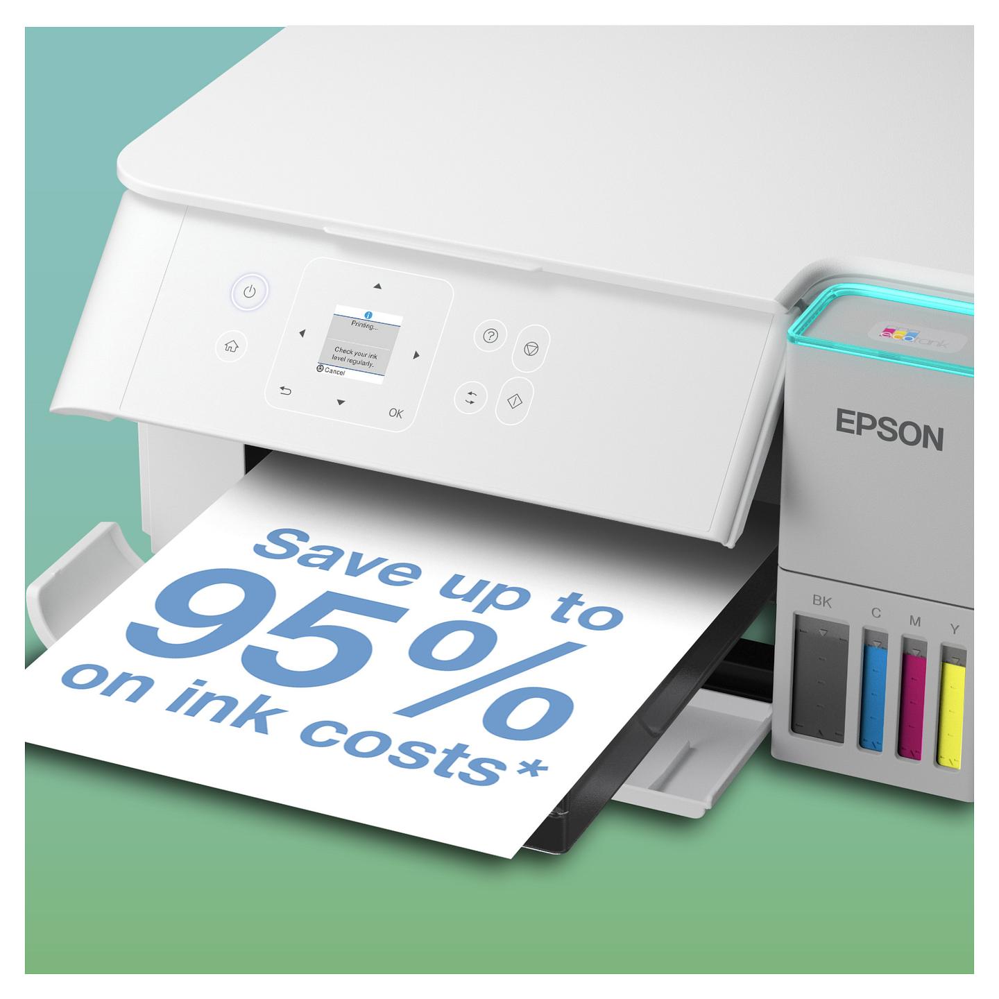 Printer Multifunksional Epson EcoTank ET-2956, A4, Inkjet, Wi-Fi, Printim, Skanim, Kopjim - Bardhë - 10
