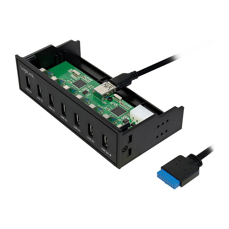 Splitter USB LogiLink UA0342 / Internal USB 3.2 Gen 1 / 7x USB / 5 Gbit/s / Fast Charging / 5.25" - Zezë - 3