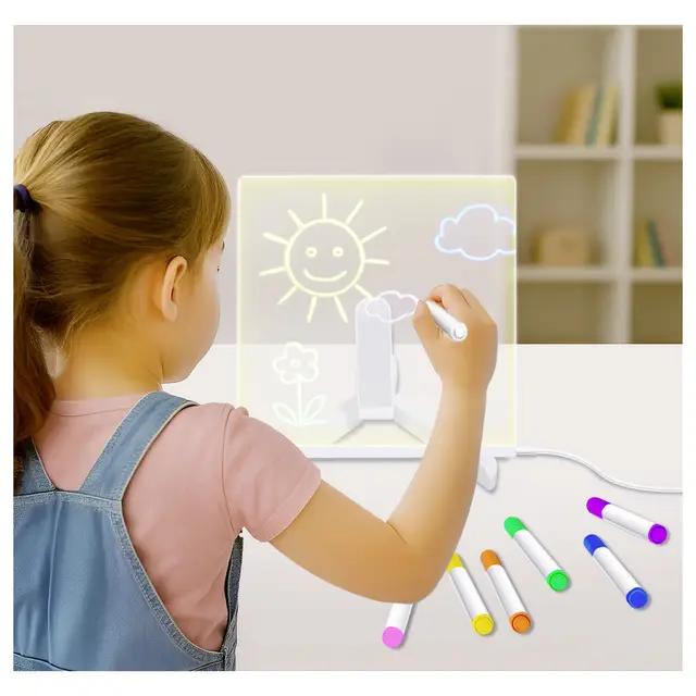 Whiteboard me Ndriçim LogiLink AA0191 / 20 × 20 cm / 7 Markerë / USB-C – Transparente - 3