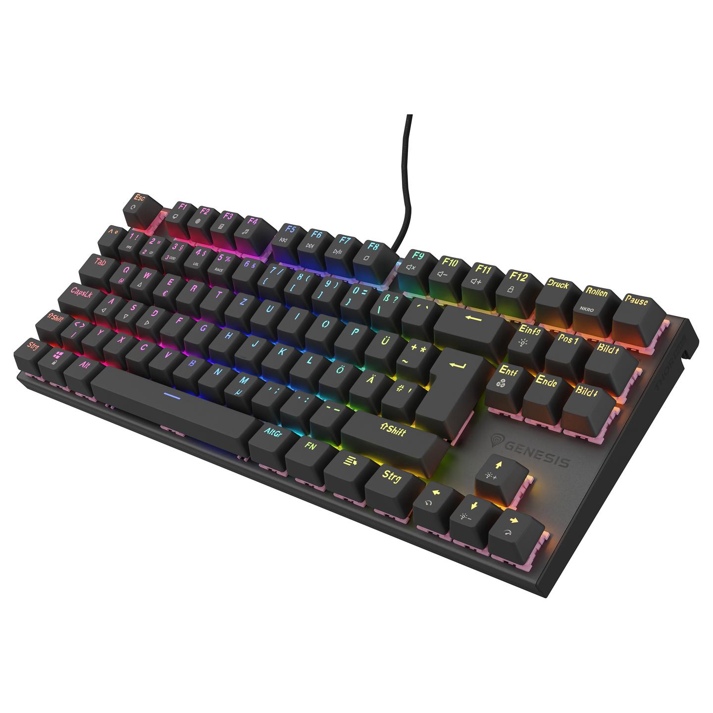 Tastierë me kabllo Genesis Thor 303 TKL NKG-1886 / Mekanike / RGB / TKL / USB / QWERTZ Gjerman – E zezë - 3