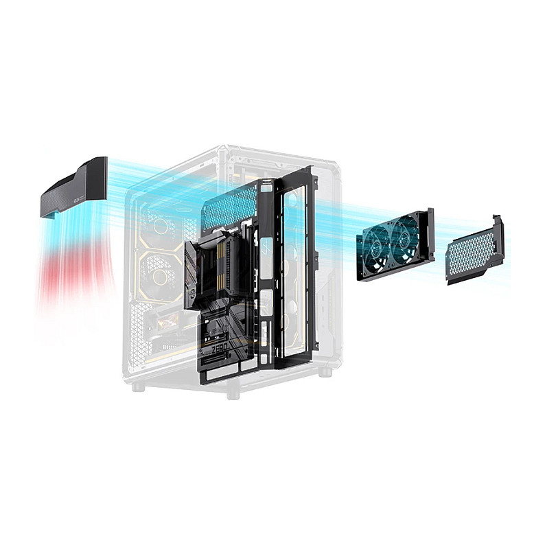 Kasë PC JONSBO X400 / Midi Tower / ATX / Back-Connect / Tempered Glass - Gri - 3