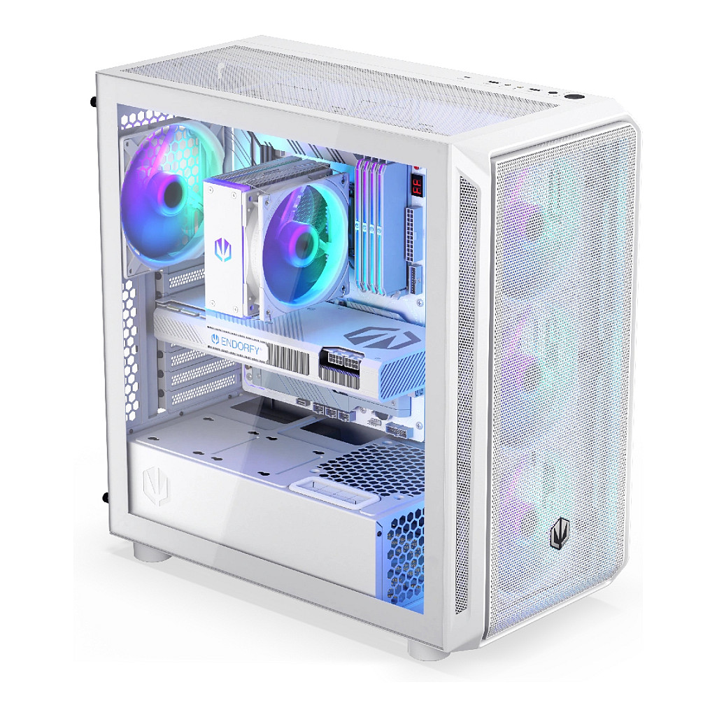 Kasë PC ENDORFY Arx 700 White ARGB / Mid Tower / ATX / 3x 140mm Front + 1x 140mm Rear Fan / ARGB / Mesh - Bardhë - 4