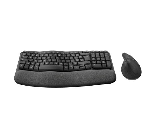 Combo (Tastierë&Maus) Logitech Wave Keys and Lift Combo / Wireless / Full-Size / Nordic QWERTY / Bluetooth + Logi Bolt 2.4 GHz - Hiri - 2