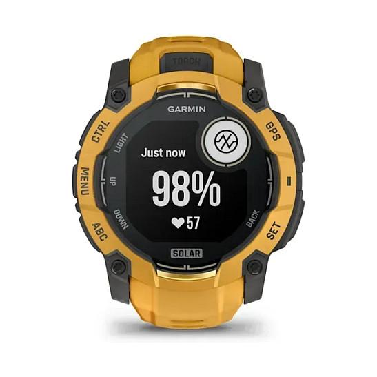 Orë e mençur Garmin Instinct 3 Solar, 50mm, GPS, Karikim Solar, 10 ATM – Portokalli/Hiri - 8