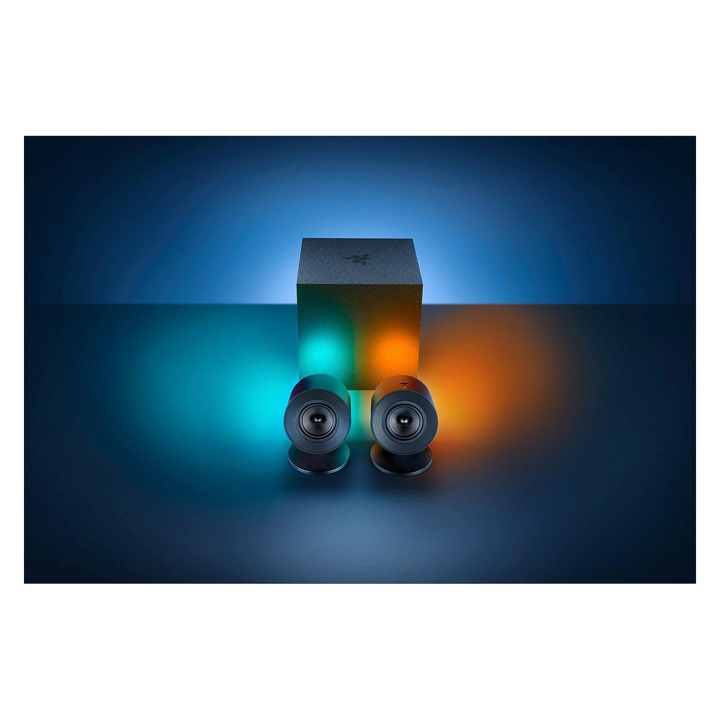 Altoparlantë Gaming Razer Nommo V2 / 2.1 / Bluetooth 5.3 / USB-C / THX Spatial Audio - Zezë - 2