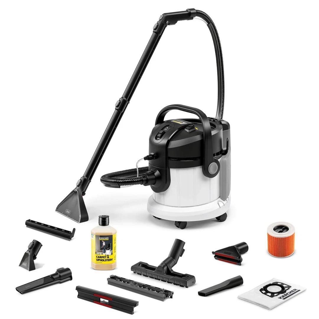 FshesĂ« me Vakum pĂ«r qilima dhe tapiceri KĂ€rcher SE 4 Plus / 1000W / 4L / 4L / 2m / 6m / 3-in-1 / Wet & Dry / Spray Extraction â BardhĂ«/ZezĂ«