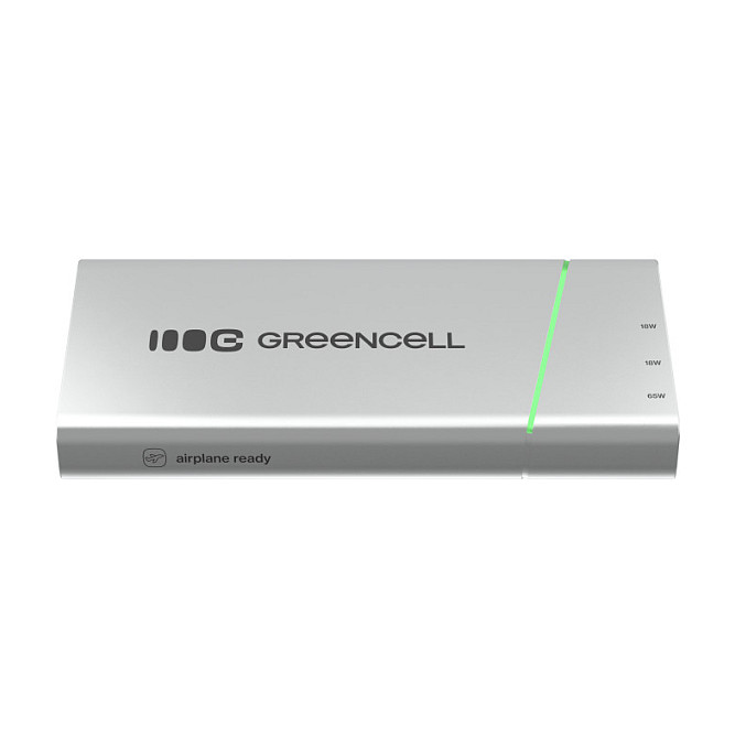 Powerbank Green Cell PowerPlay Pro / 20.800mAh / USB-C 65W PD / USB-C 18W / USB-A 18W / LED – Silver - 6