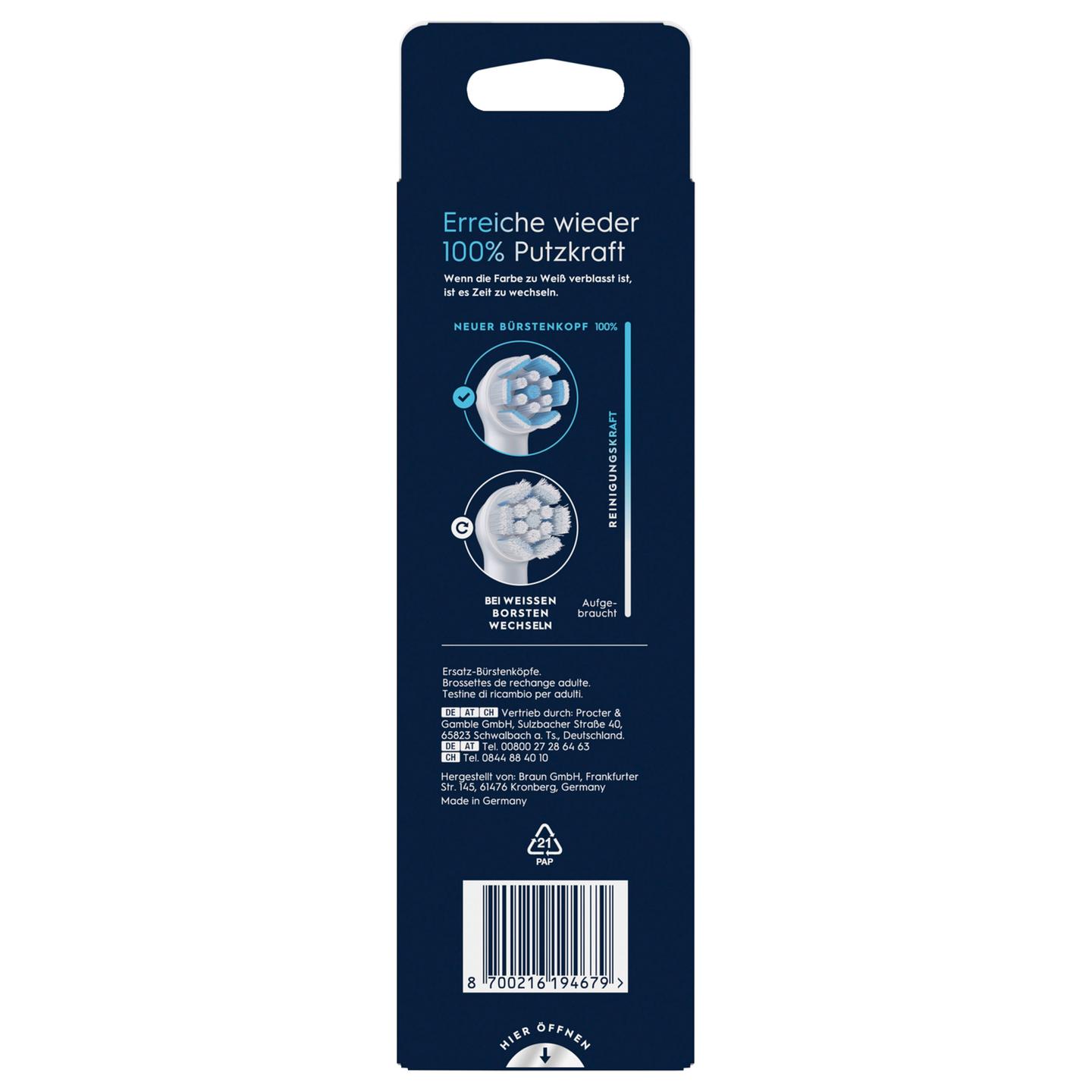 Koka Zëvendësuese për Furçë Dhëmbësh Oral-B iO Sanfte Reinigung / 6 Copë / Fije të Buta / Për Oral-B iO – Bardhë - 4