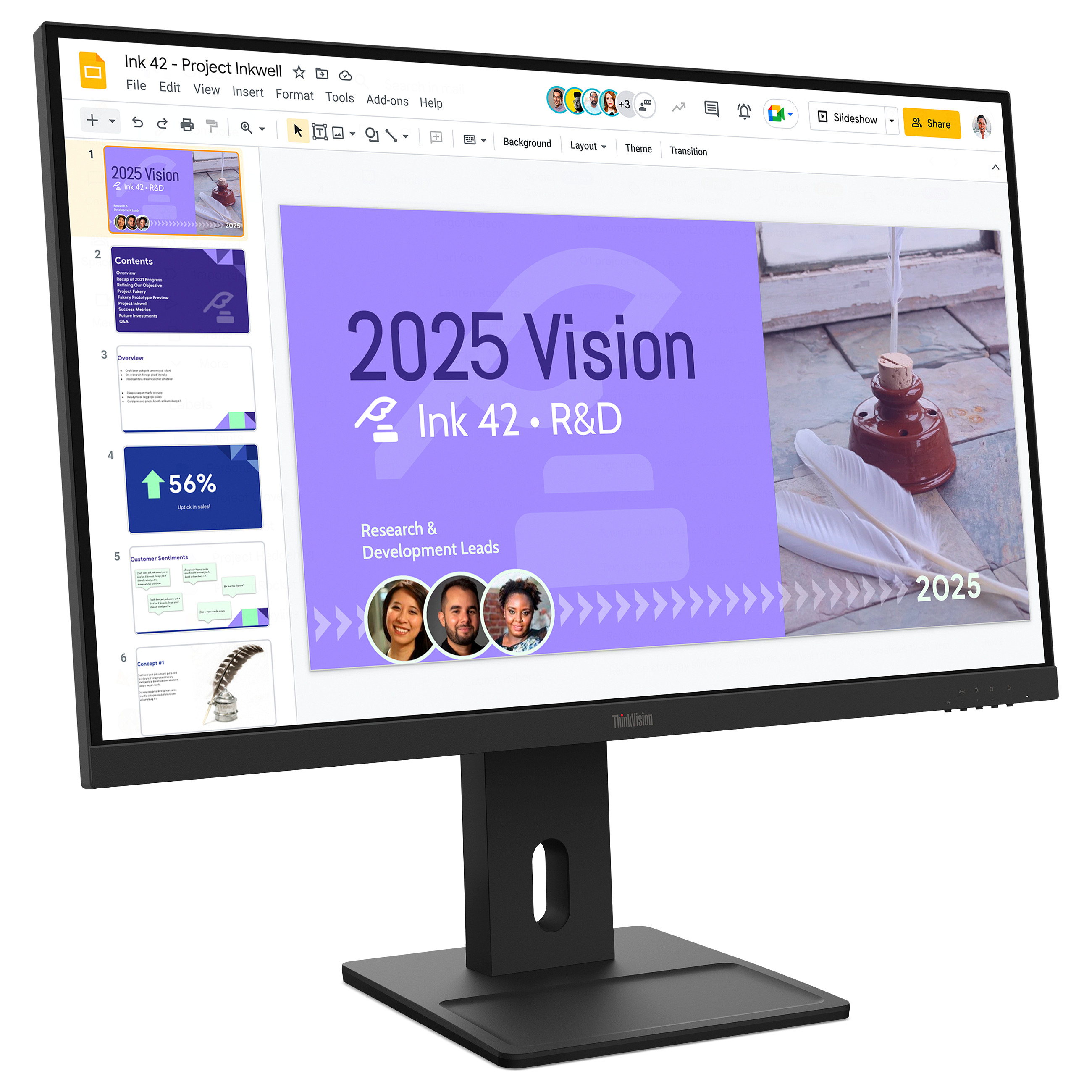 Monitor Lenovo ThinkVision E27Q-40 / 27” / QHD 2K IPS / 100Hz / 6ms / HDMI+DP - Zezë - 2